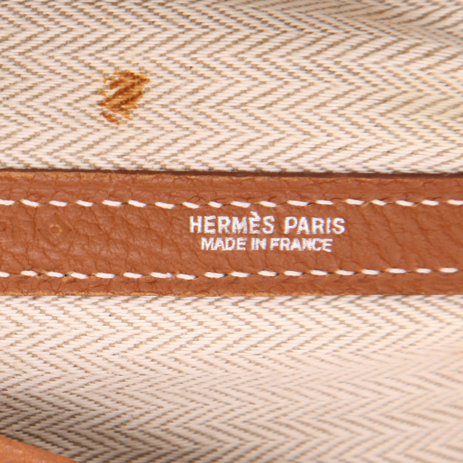 Sac cabas Hermès  Garden Party 36 cm en cuir togo gold - Detail D2