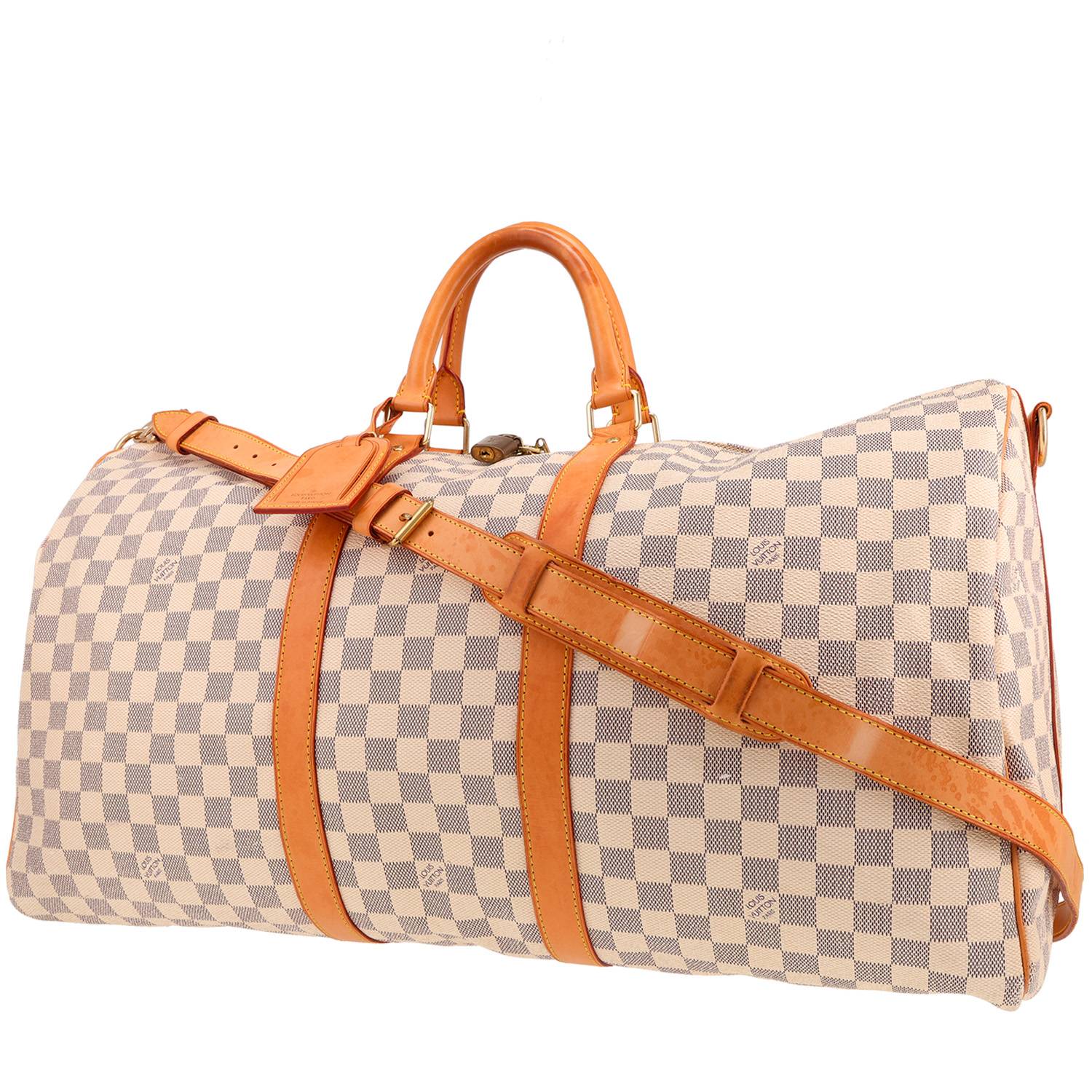 Keepall 55 Damier Azur Louis Vuitton Vintage Occasion Keepall 55 Damier Azur Louis Vuitton Vintage Occasion