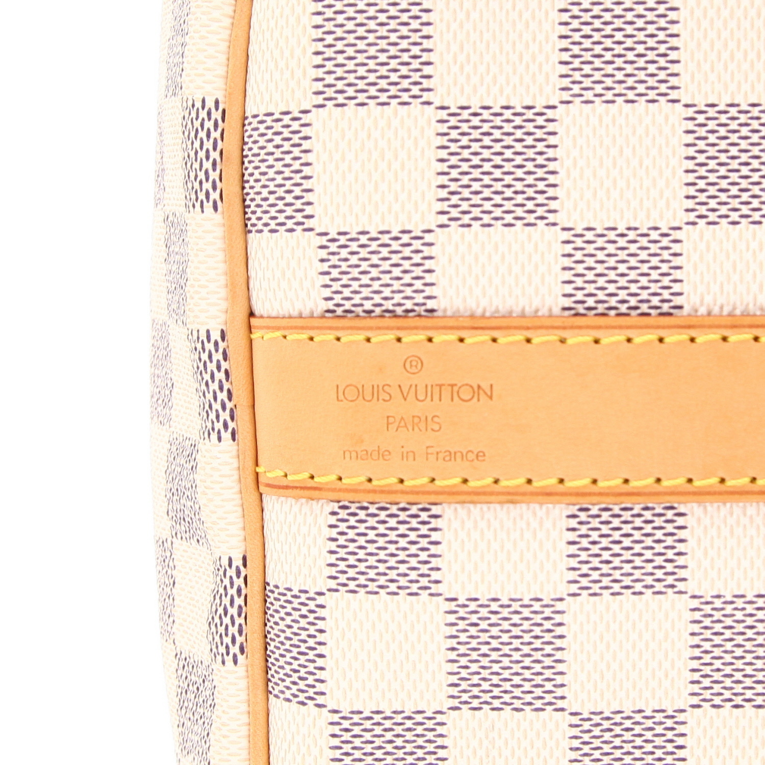 Sac de voyage Louis Vuitton  Keepall 55 en toile damier azur et cuir naturel - Detail D2