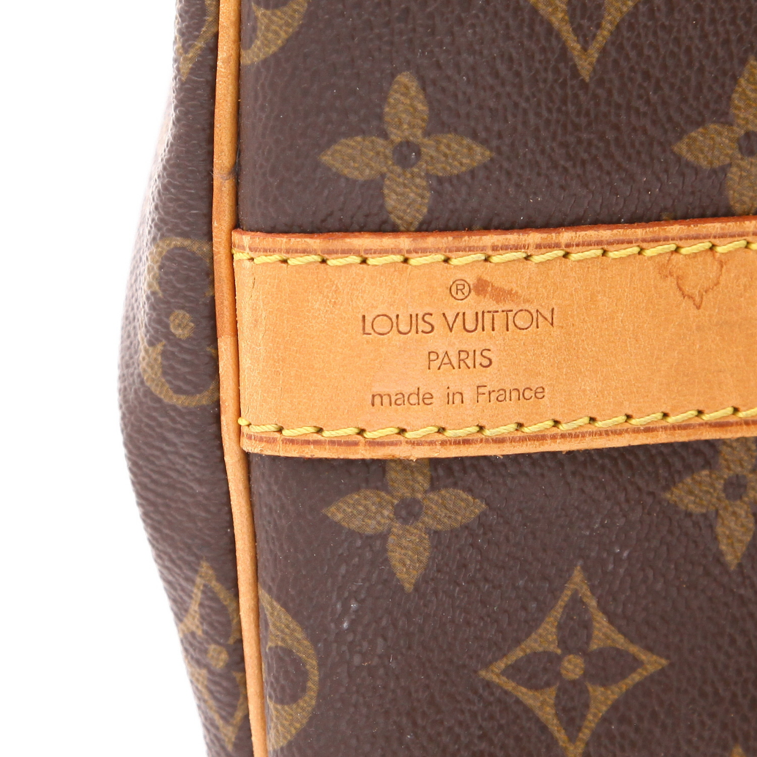 Sac de voyage Louis Vuitton  Keepall 55 en toile monogram et cuir naturel - Detail D2