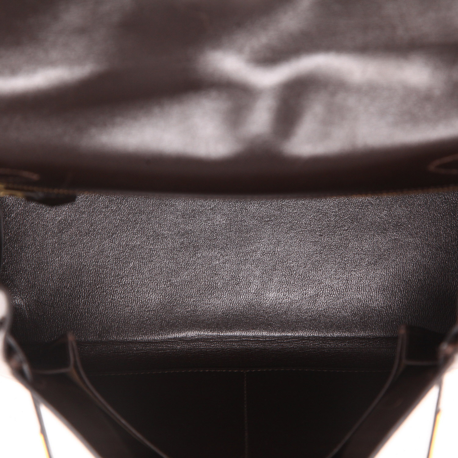 Sac à main Hermès  Kelly 28 cm en cuir box marron - Detail D3
