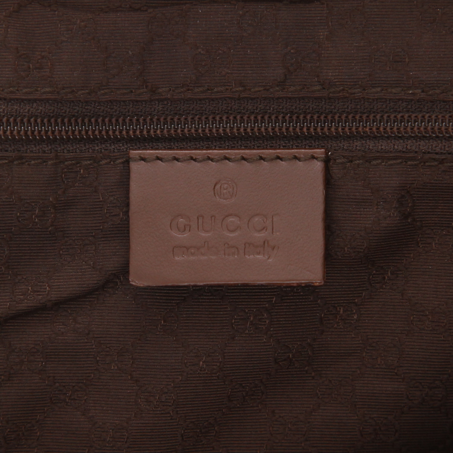 Sac à main Gucci  Jackie en cuir marron et toile rose - Detail D2