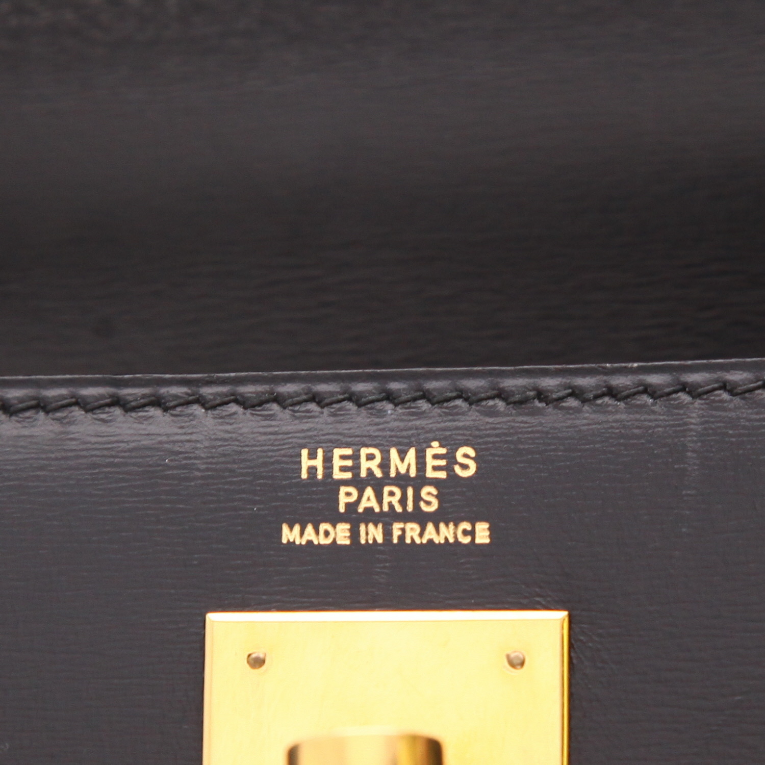 Borsa Hermès  Kelly 32 cm in pelle box nera - Detail D2