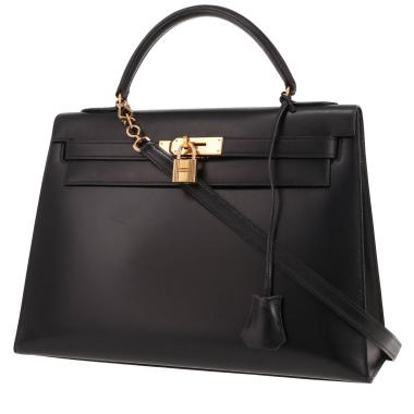 Hermès  Kelly 32 cm handbag  in black box leather
