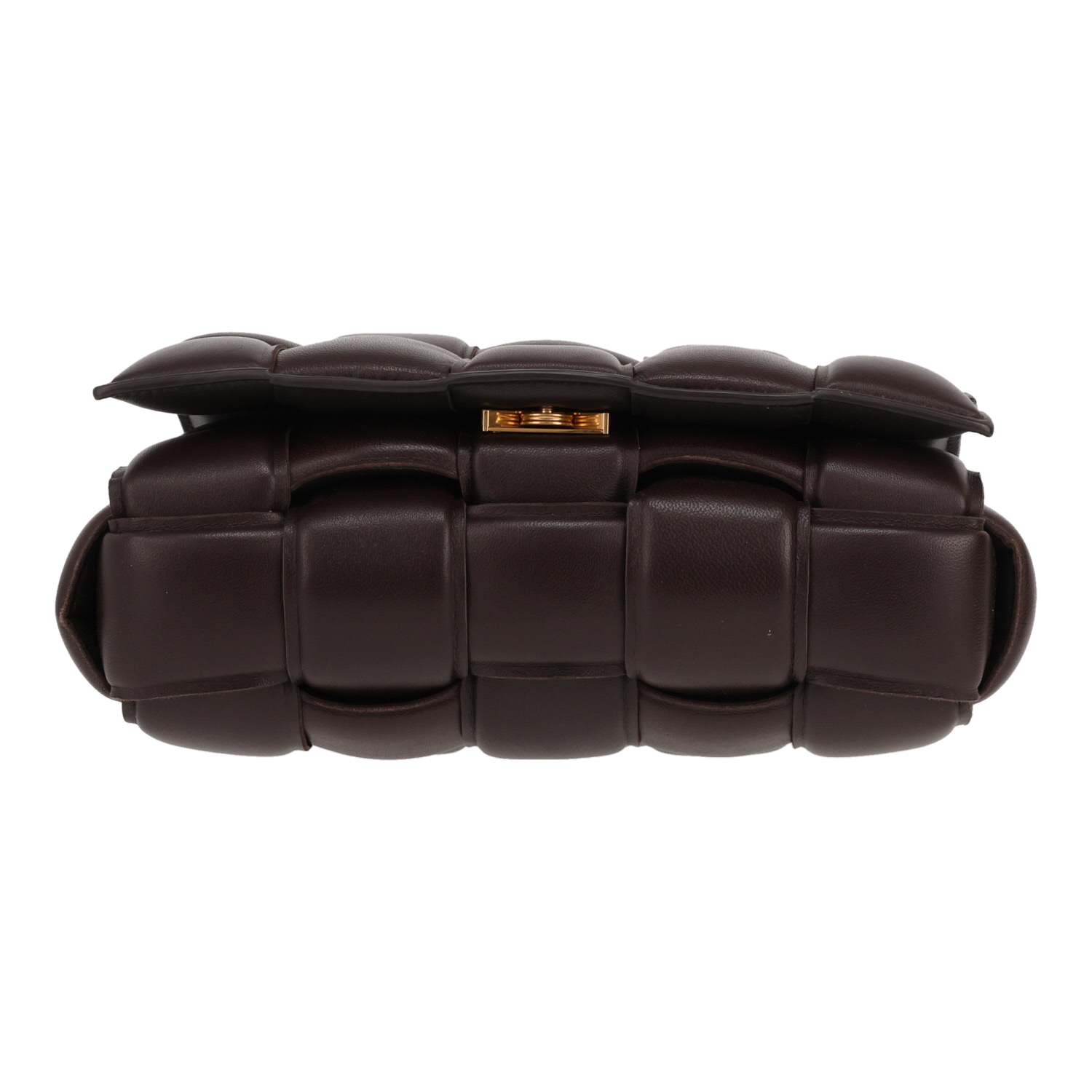 Bottega Veneta  Cassette shoulder bag  in brown intrecciato leather - Detail D1