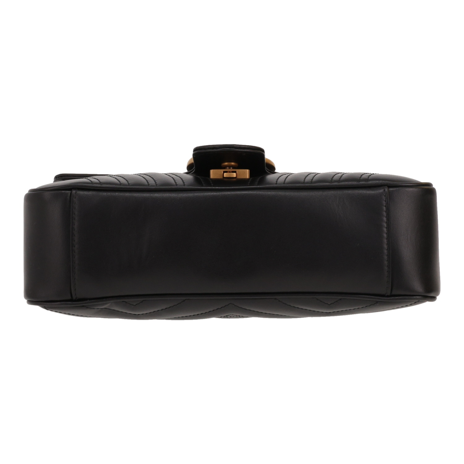 Sac bandoulière Gucci  GG Marmont en cuir matelassé noir - Detail D1