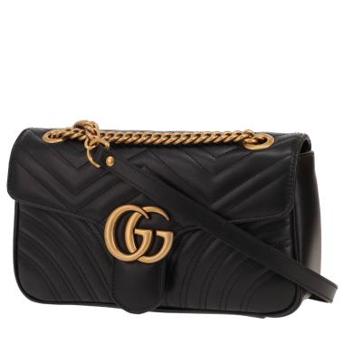 Gucci  GG Marmont shoulder bag  in black quilted leather