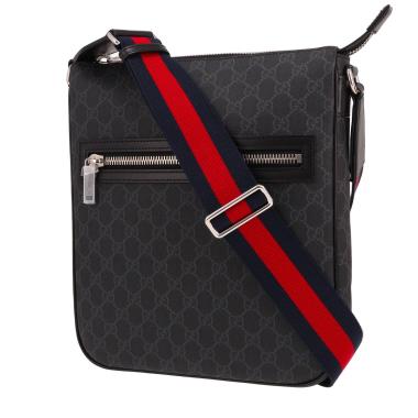 Gucci  Messenger shoulder bag  in grey and black "sûpreme GG" canvas