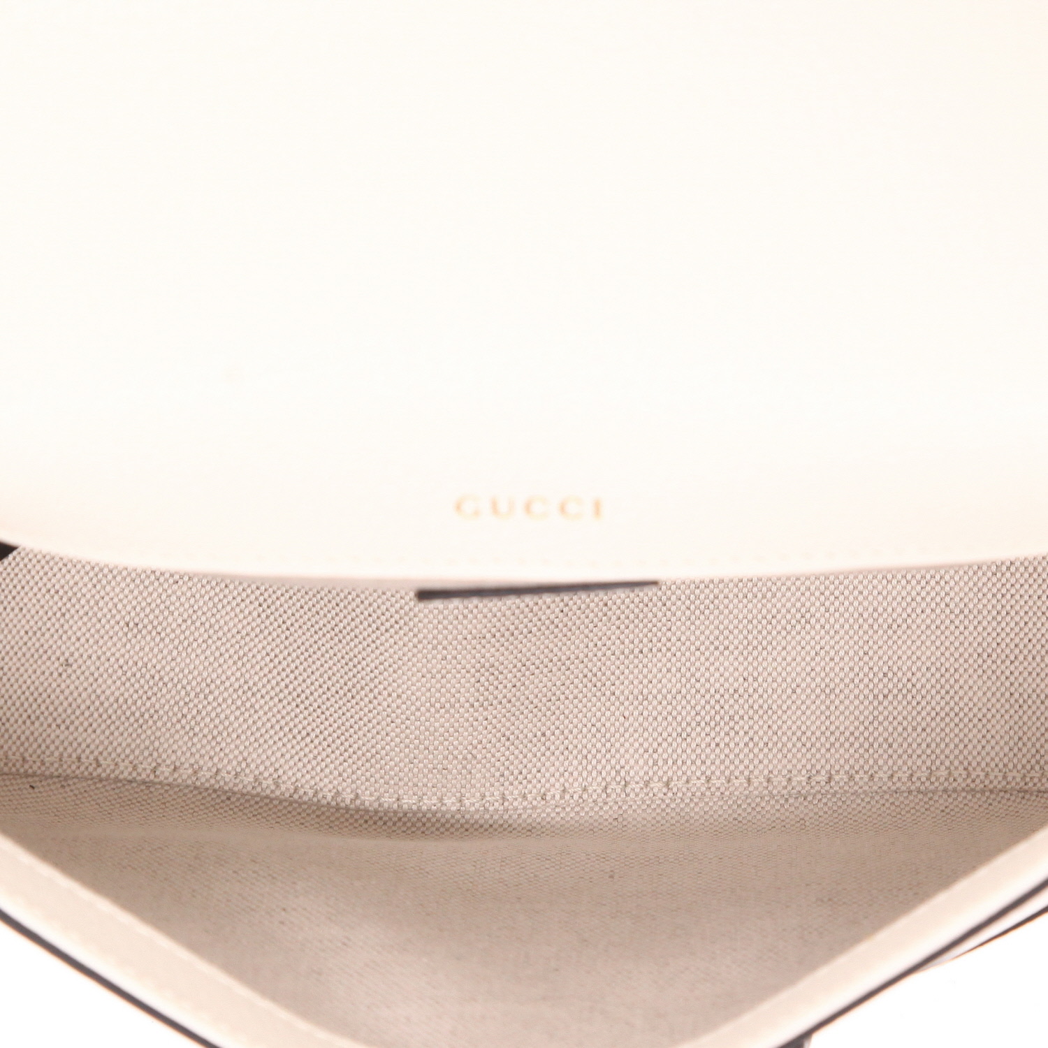 Borsa a tracolla Gucci  1955 Horsebit mini  in pelle bianca e nera - Detail D3