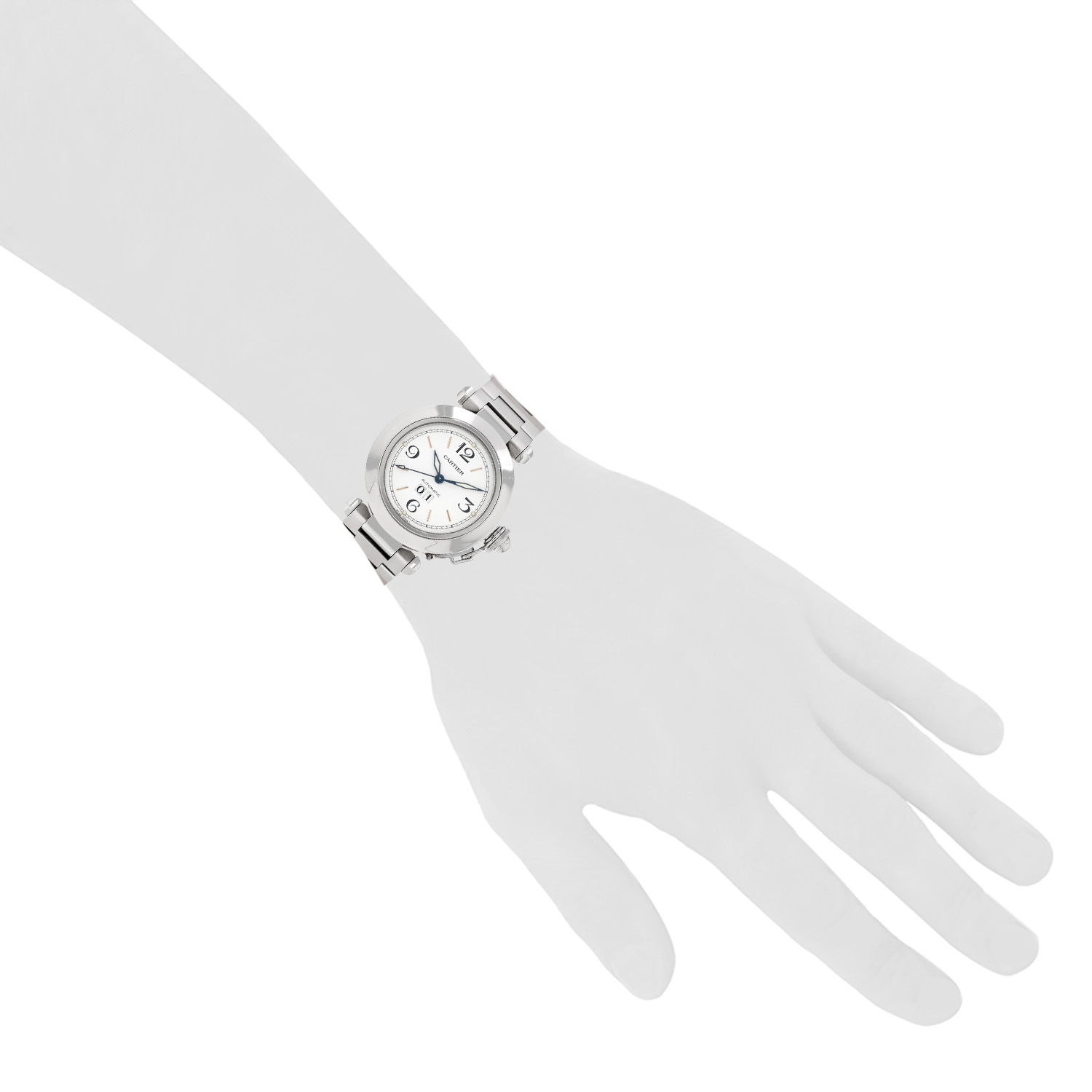 Cartier Pasha  in stainless steel Ref: Cartier - 2475  Circa 2000 - Detail D1