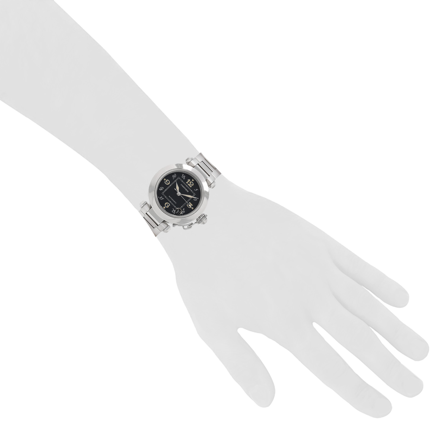 Cartier Pasha  in stainless steel Ref: Cartier - 2324  Circa 2000 - Detail D1