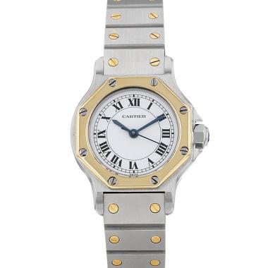 Reloj Cartier Santos Octogonale de oro y acero Ref: Cartier - 0907  Circa 1990