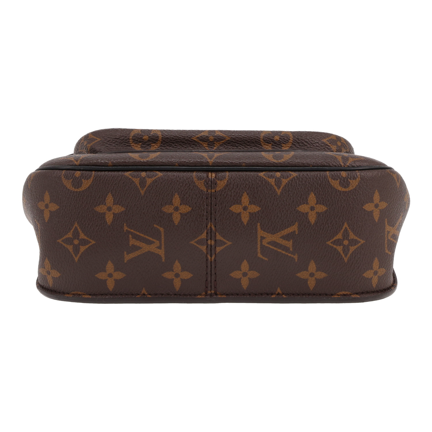 Sac à main Louis Vuitton  Passy en toile monogram marron et cuir noir - Detail D1