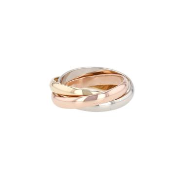 Bague Cartier Trinity moyen modèle en 3 ors, taille 51