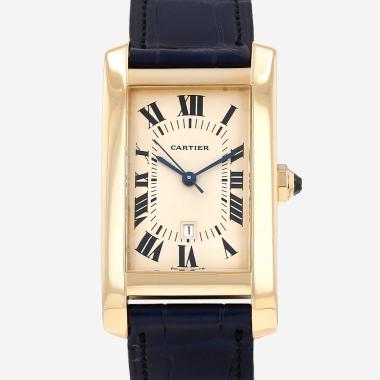 Cartier Tank Américaine  medium model  in yellow gold Ref: Cartier - 8172941  Circa 1990