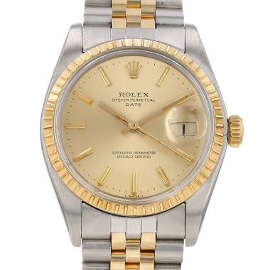 Orologio Rolex Oyster Perpetual Date in oro e acciaio Ref: Rolex - 1505F  Circa 1978