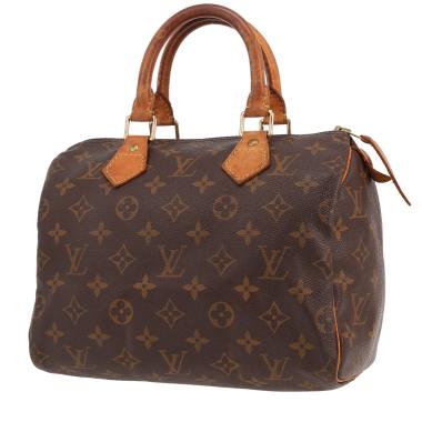 Louis Vuitton  Speedy 25 handbag  in brown monogram canvas  and natural leather