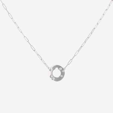 Collier Dinh Van Cible en or blanc et diamants