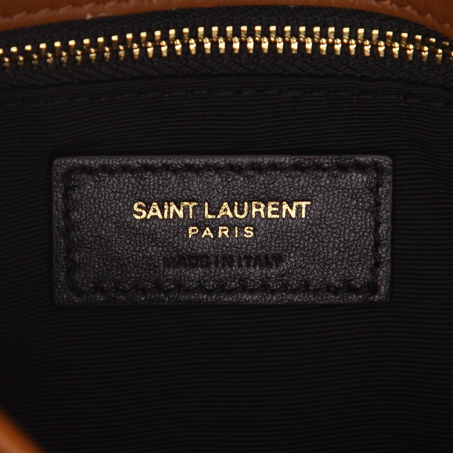 Borsa a tracolla Saint Laurent  Puffer Toy in pelle trapuntata marrone Havana - Detail D2