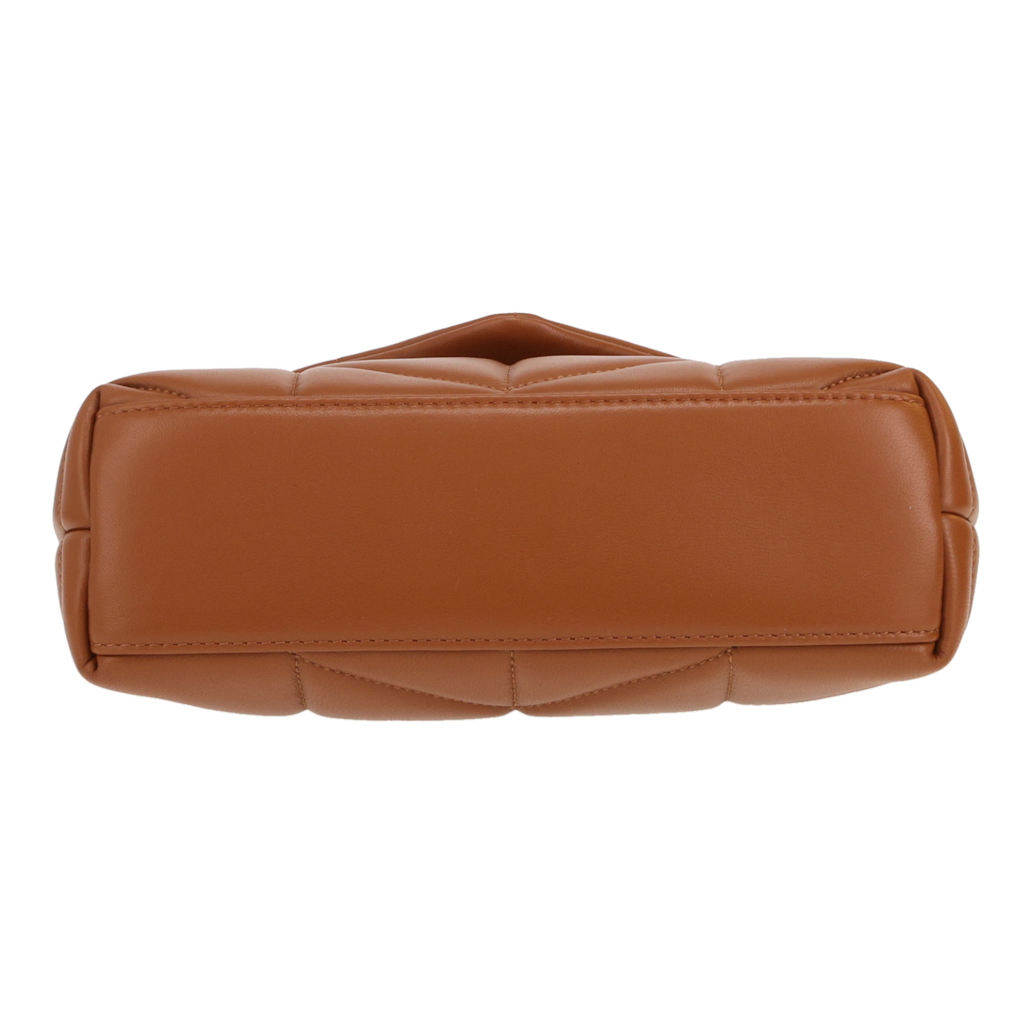 Bolso bandolera Saint Laurent  Puffer Toy en cuero acolchado color habano - Detail D1