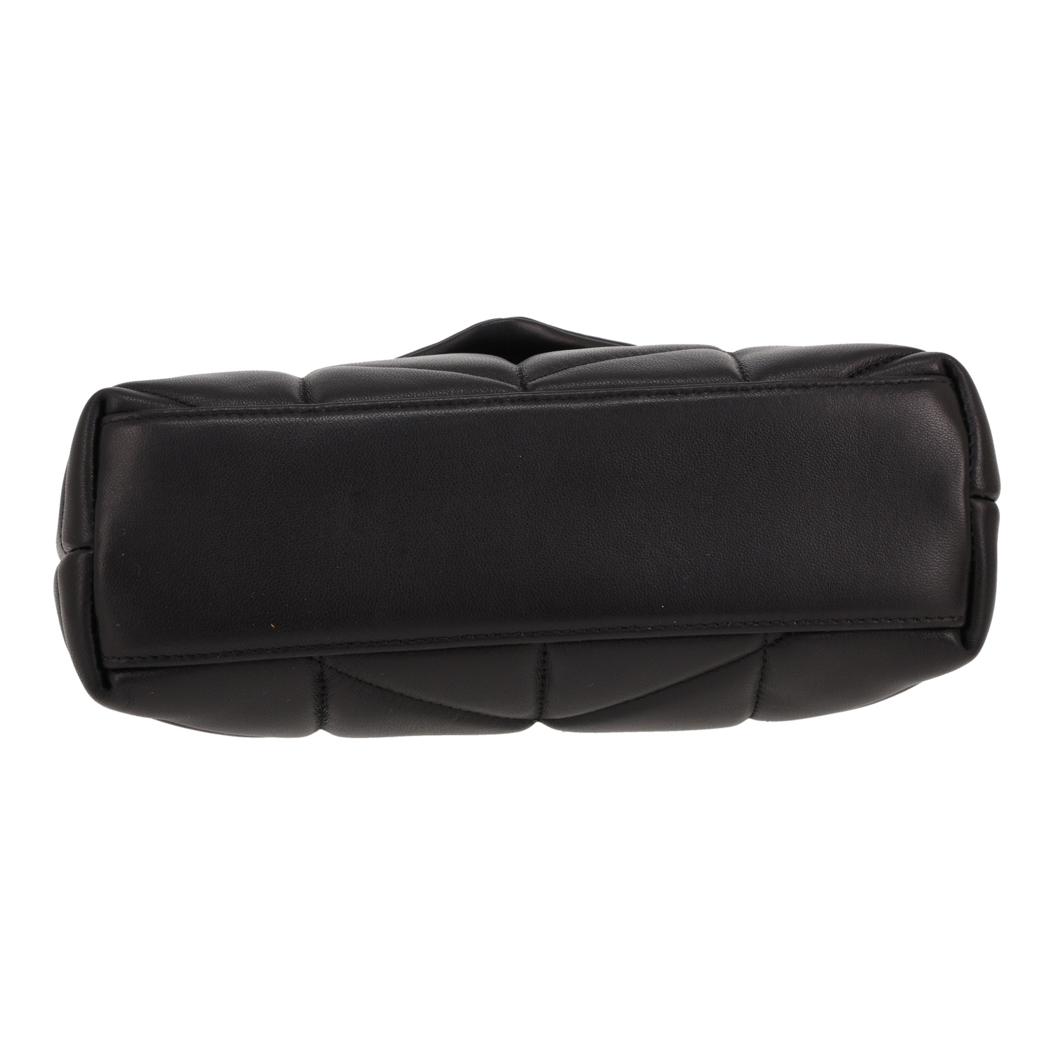 Sac bandoulière Saint Laurent  Puffer Toy en cuir matelassé noir - Detail D1