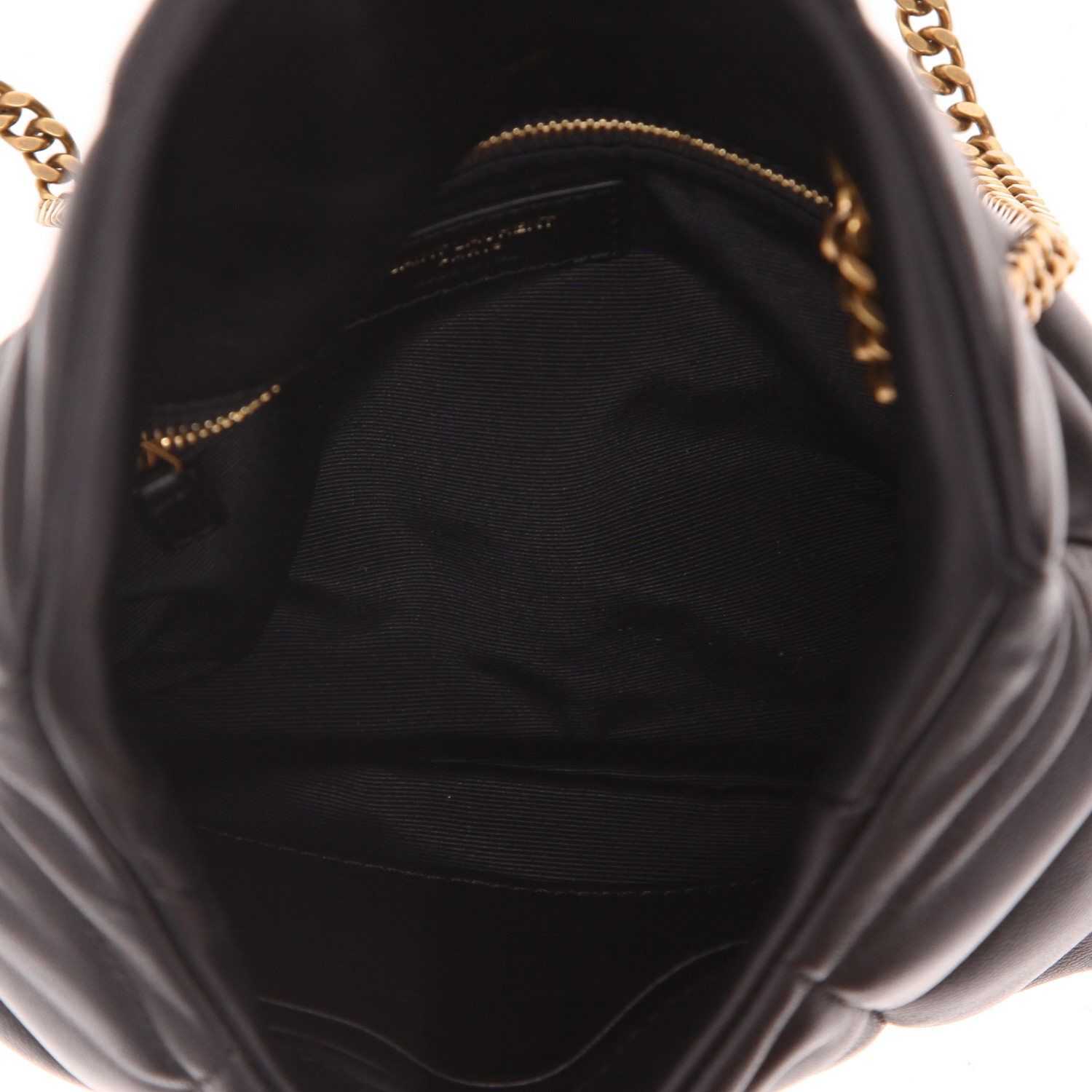 Bolso bandolera Saint Laurent  Puffer Toy en cuero acolchado negro - Detail D3