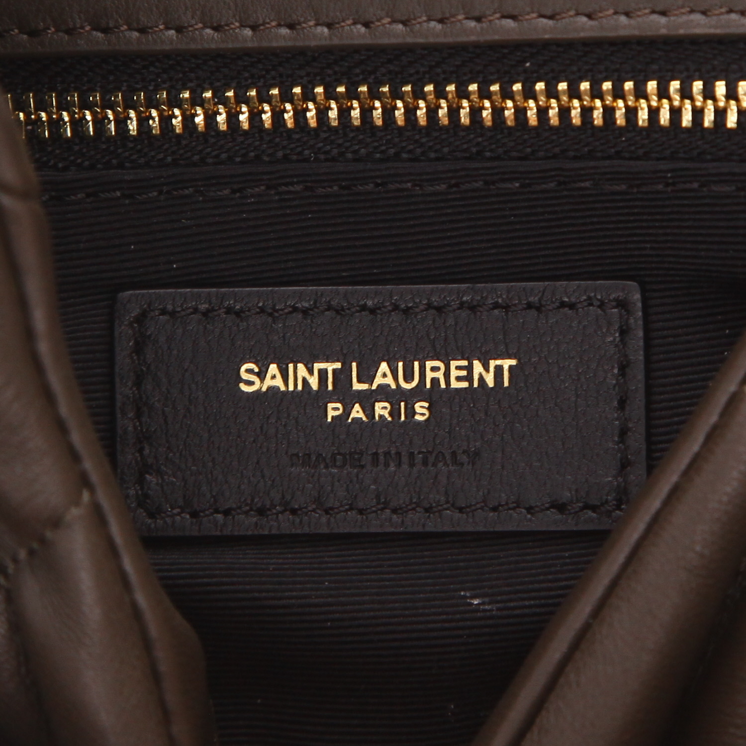 Saint Laurent  Puffer Toy shoulder bag  in khaki quilted leather - Detail D2