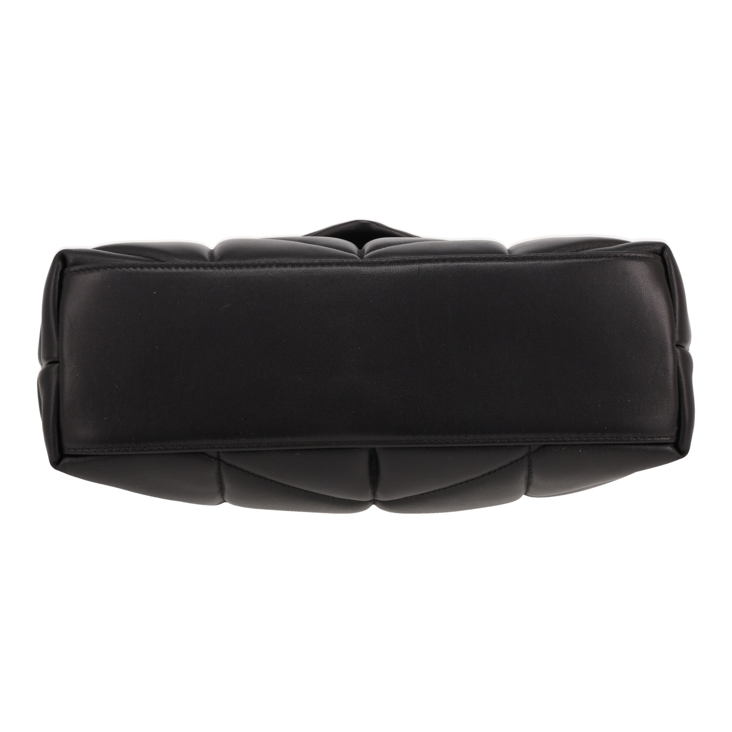 Bolso bandolera Saint Laurent  Puffer modelo pequeño  en cuero negro - Detail D1