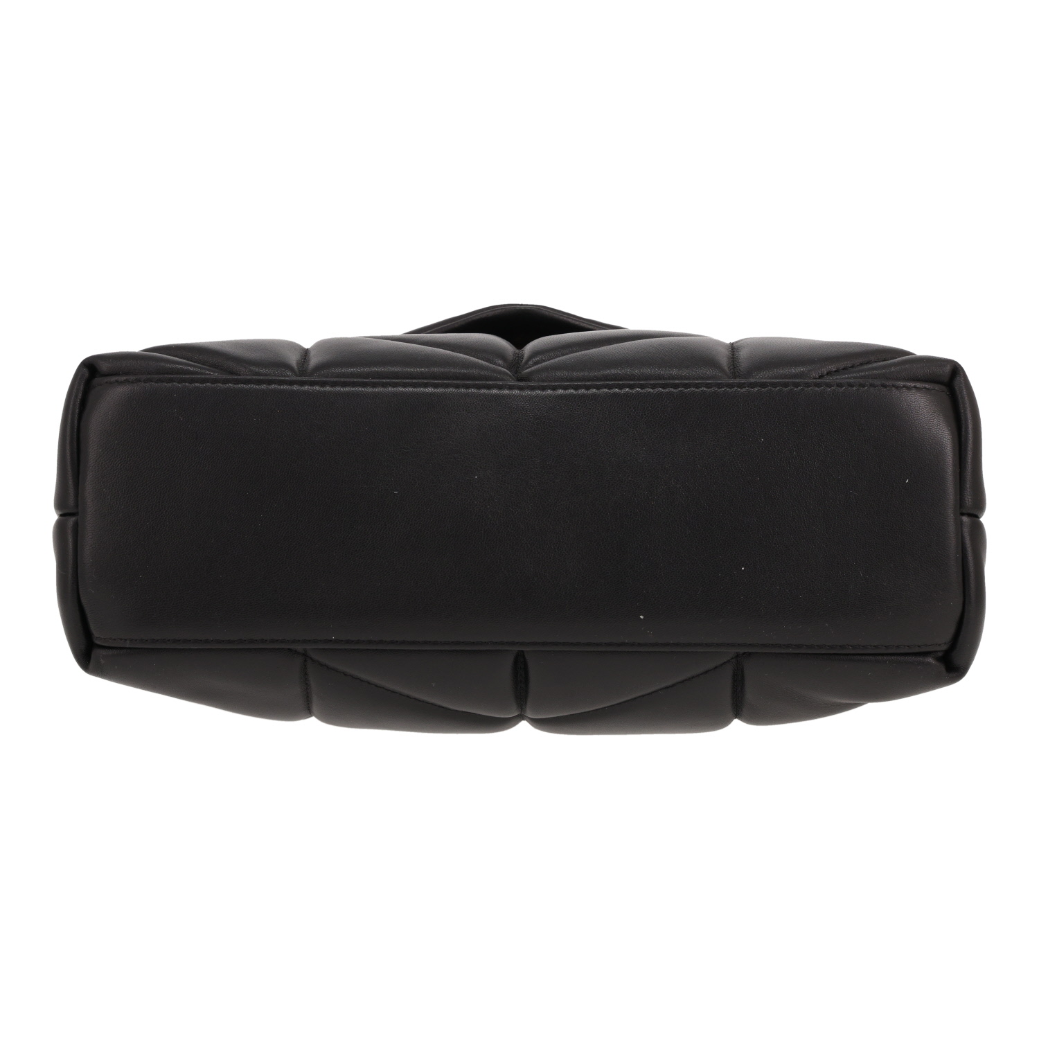 Sac bandoulière Saint Laurent  Puffer petit modèle  en cuir noir - Detail D1