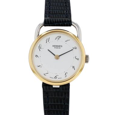 Montre Hermès Arceau en plaqué or et acier Vers 2000