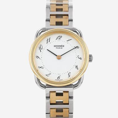 Orologio Hermès Arceau in acciaio e oro placcato Ref: Hermès - AR3.220  Circa 2000