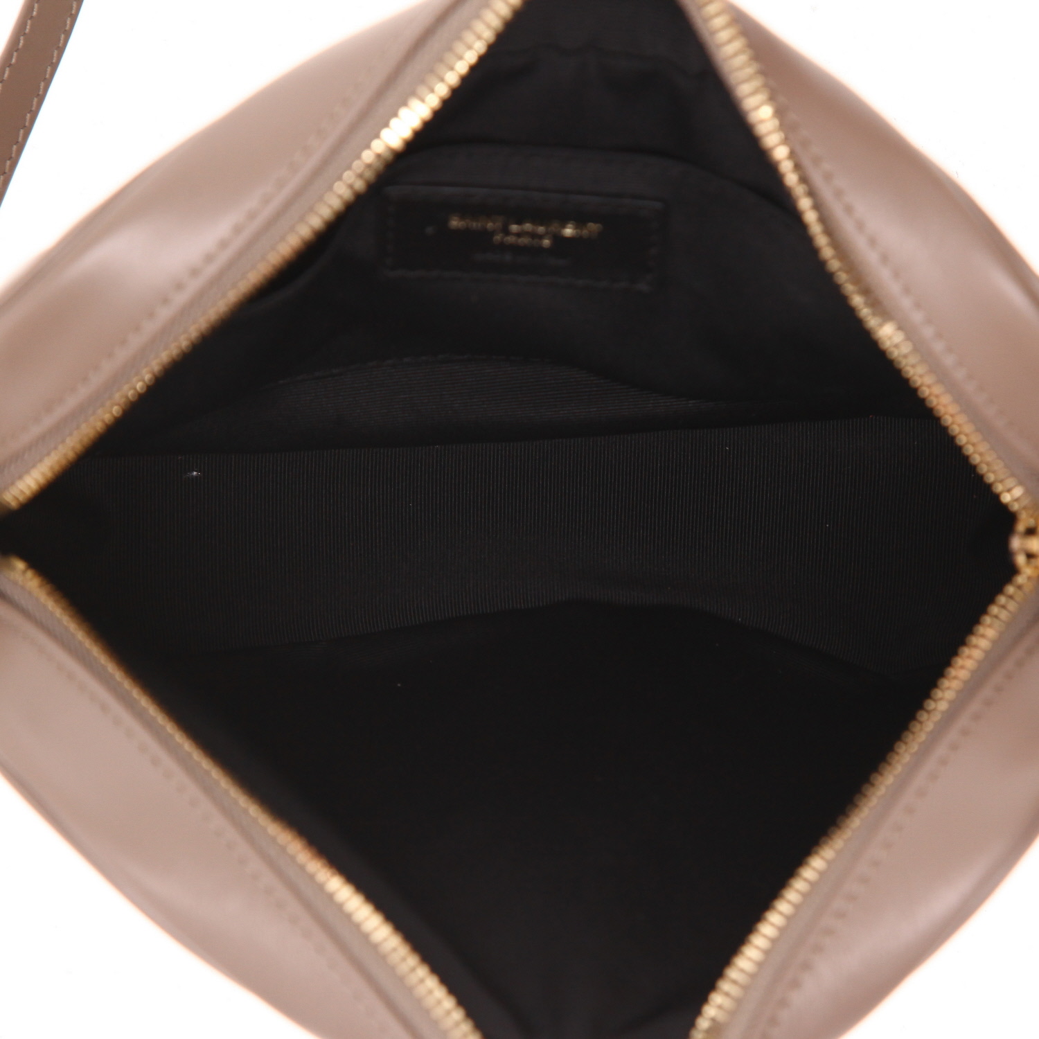 Sac bandoulière Saint Laurent  Lou Sac Caméra en cuir matelassé chevrons taupe - Detail D3