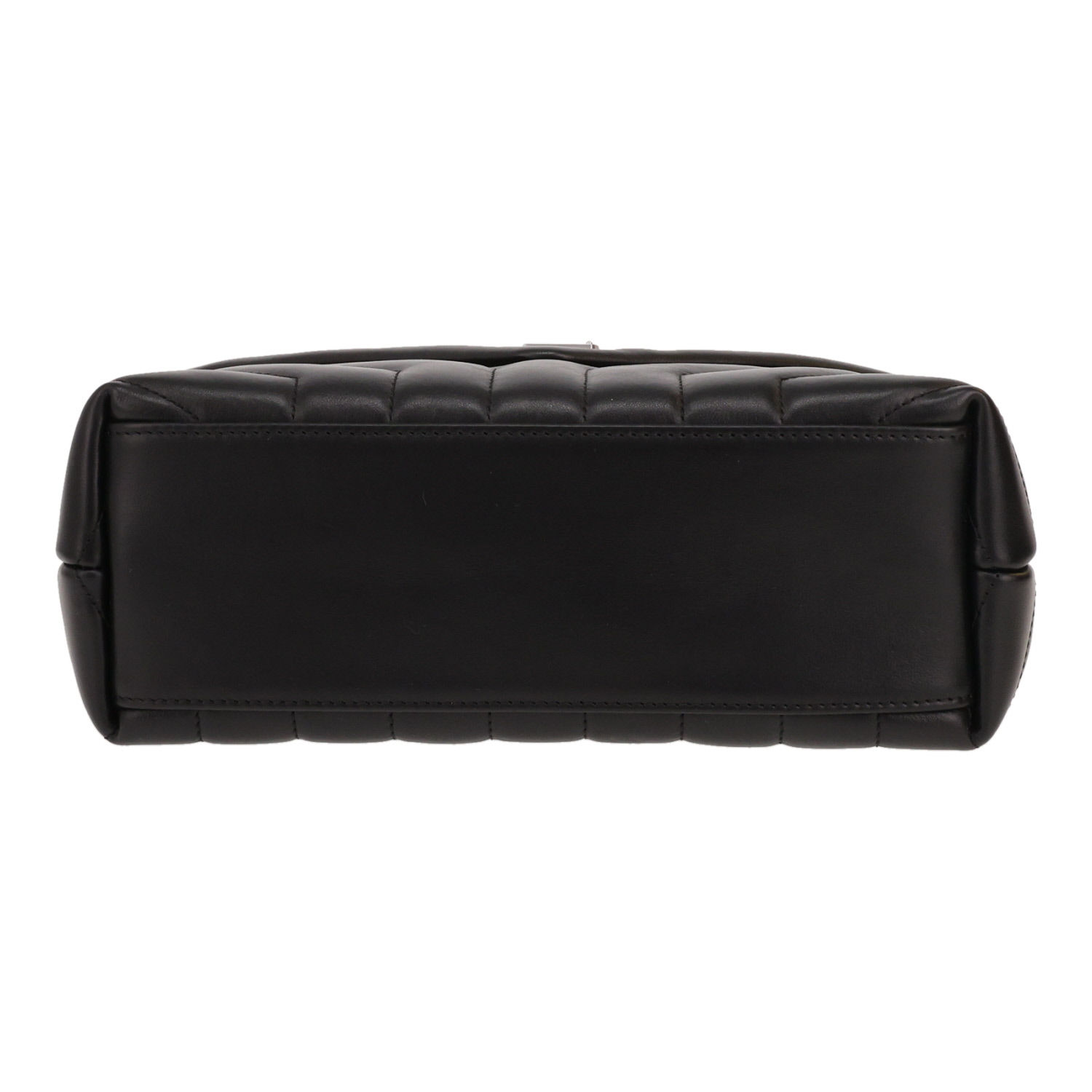 Bolso bandolera Saint Laurent  Loulou modelo pequeño  en cuero acolchado con motivos de espigas negro - Detail D1