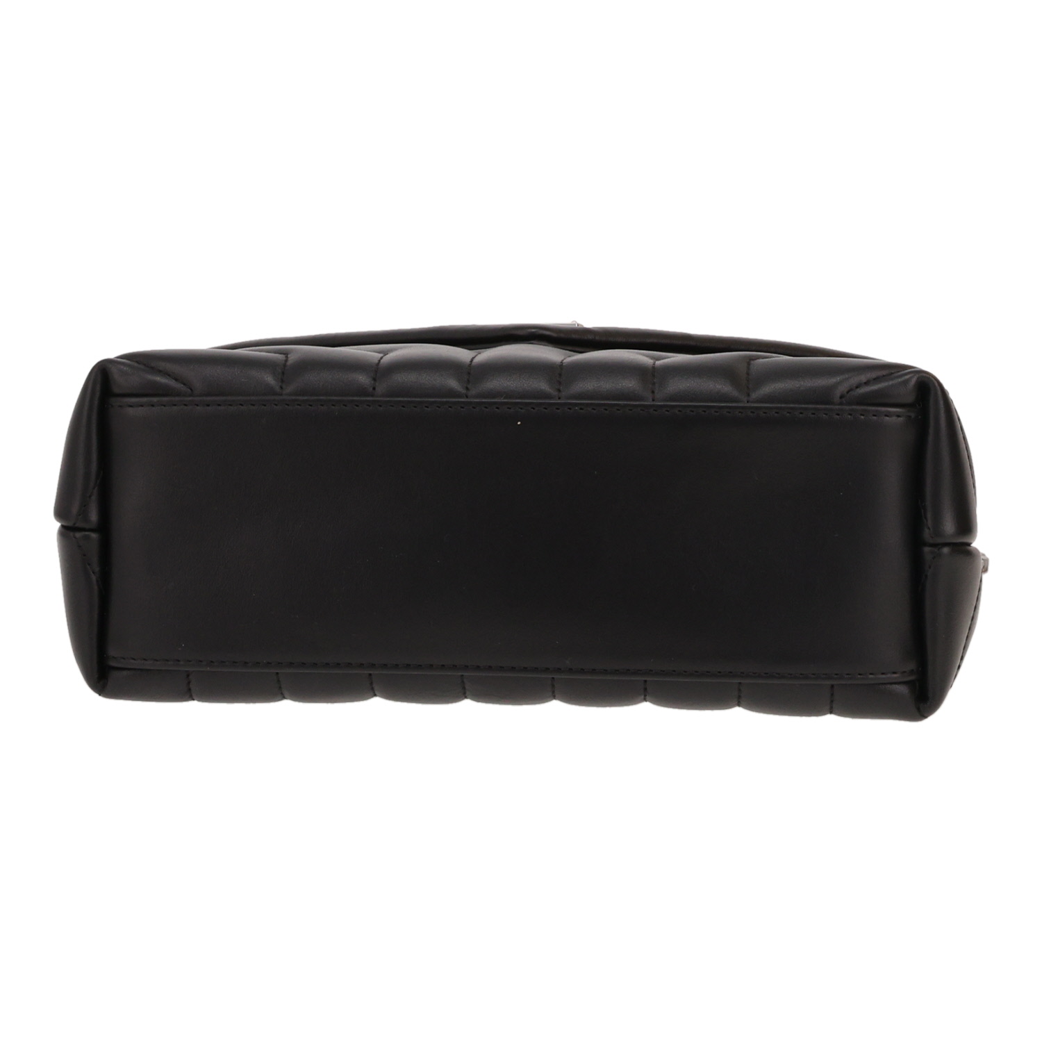Borsa a tracolla Saint Laurent  Loulou modello piccolo  in pelle trapuntata a zigzag nera - Detail D1
