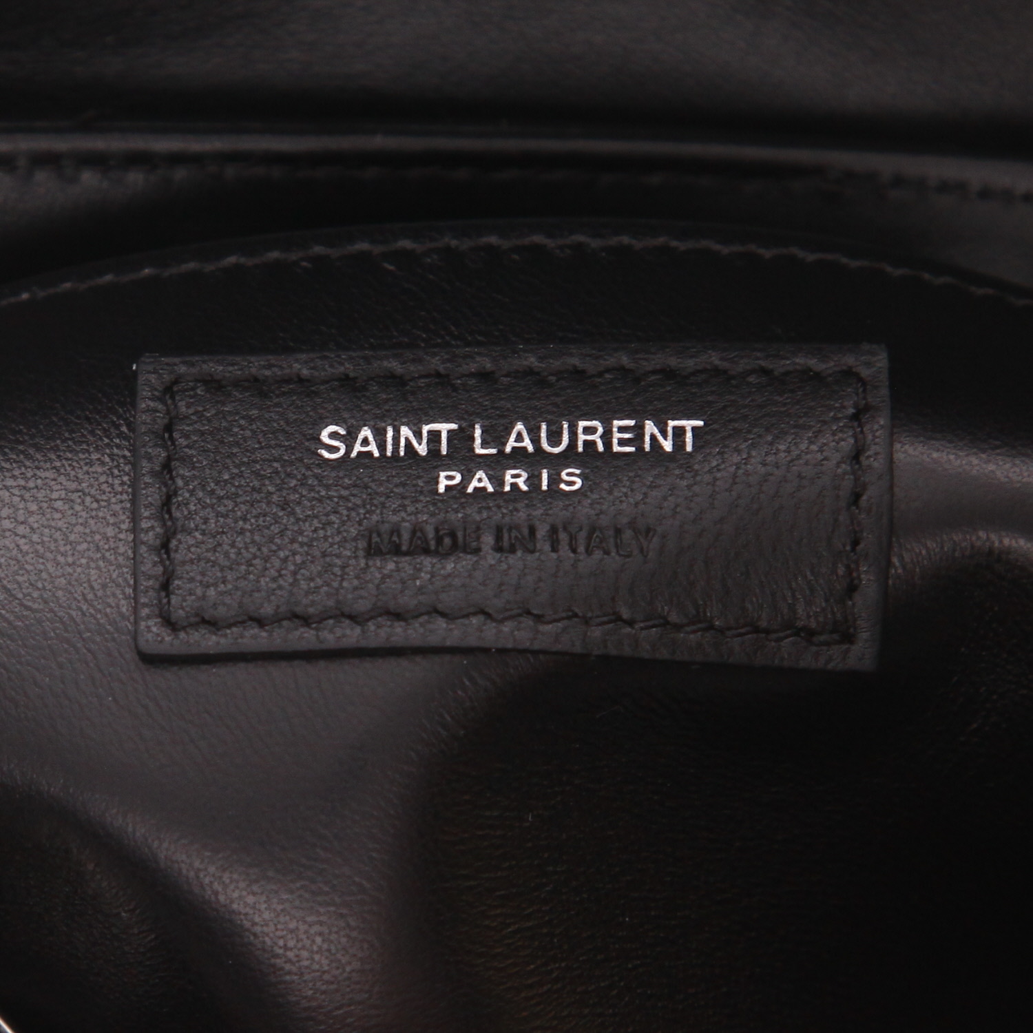 Borsa a tracolla Saint Laurent  Loulou modello piccolo  in pelle trapuntata a zigzag nera - Detail D2