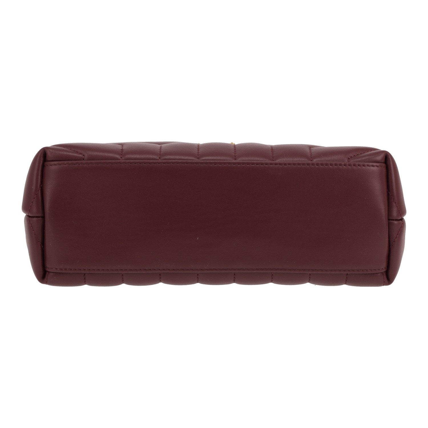 Saint Laurent  Loulou small model  shoulder bag  in burgundy chevron quilted leather - Detail D1