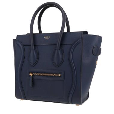 Borsa Celine  Luggage in pelle martellata blu marino