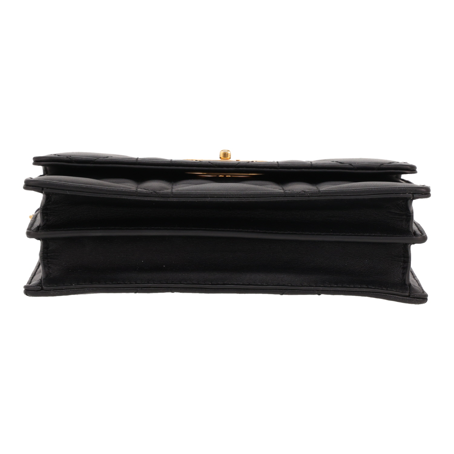 Bolso bandolera Dior  Miss Caro mini  en cuero cannage negro - Detail D1