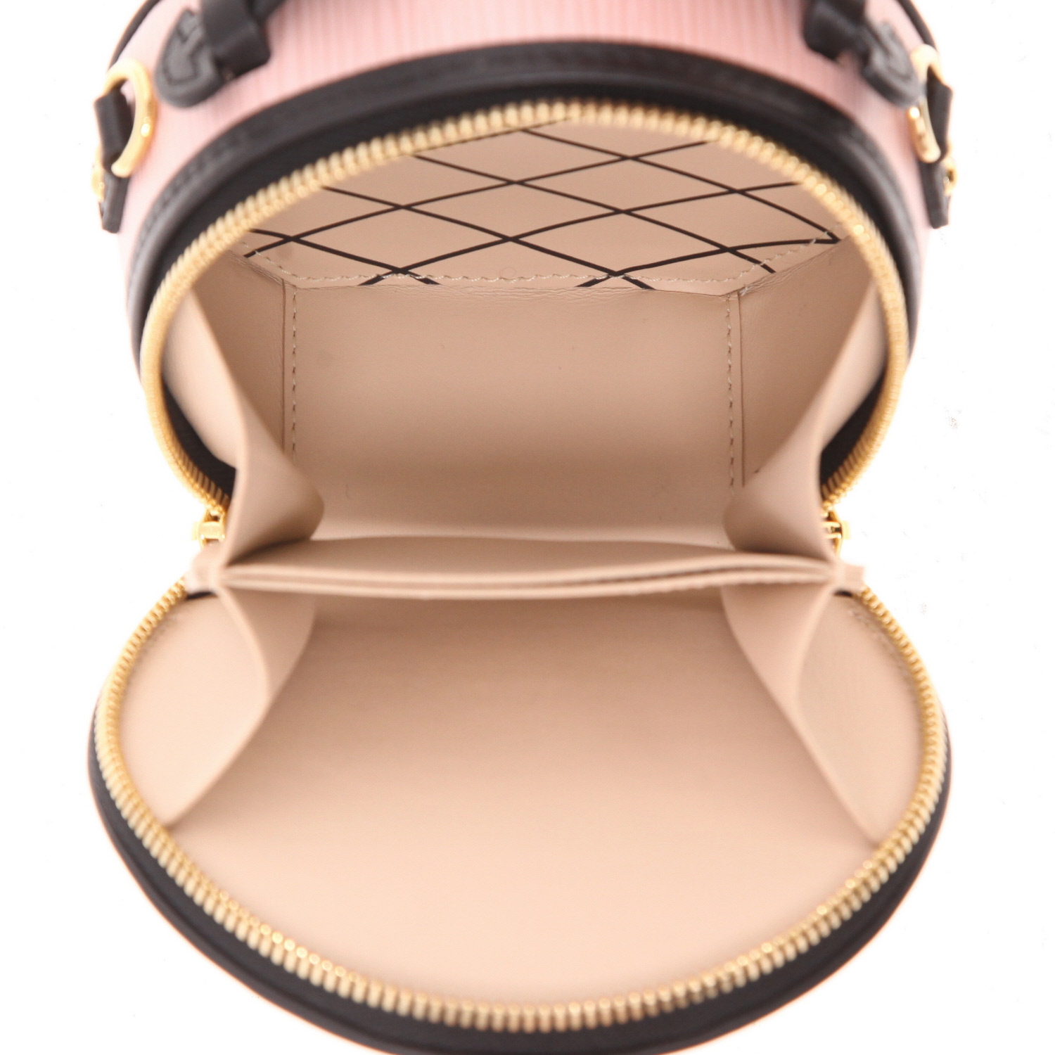 Borsa a tracolla Louis Vuitton  Boîte chapeau in pelle Epi rosa e pelle nera - Detail D3