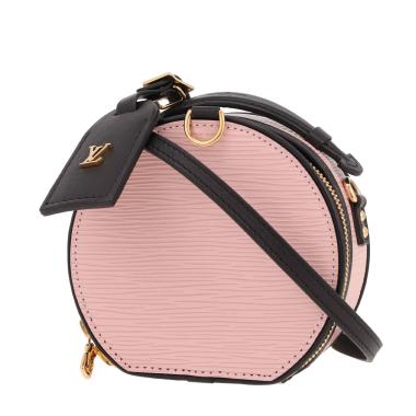 Borsa a tracolla Louis Vuitton  Boîte chapeau in pelle Epi rosa e pelle nera