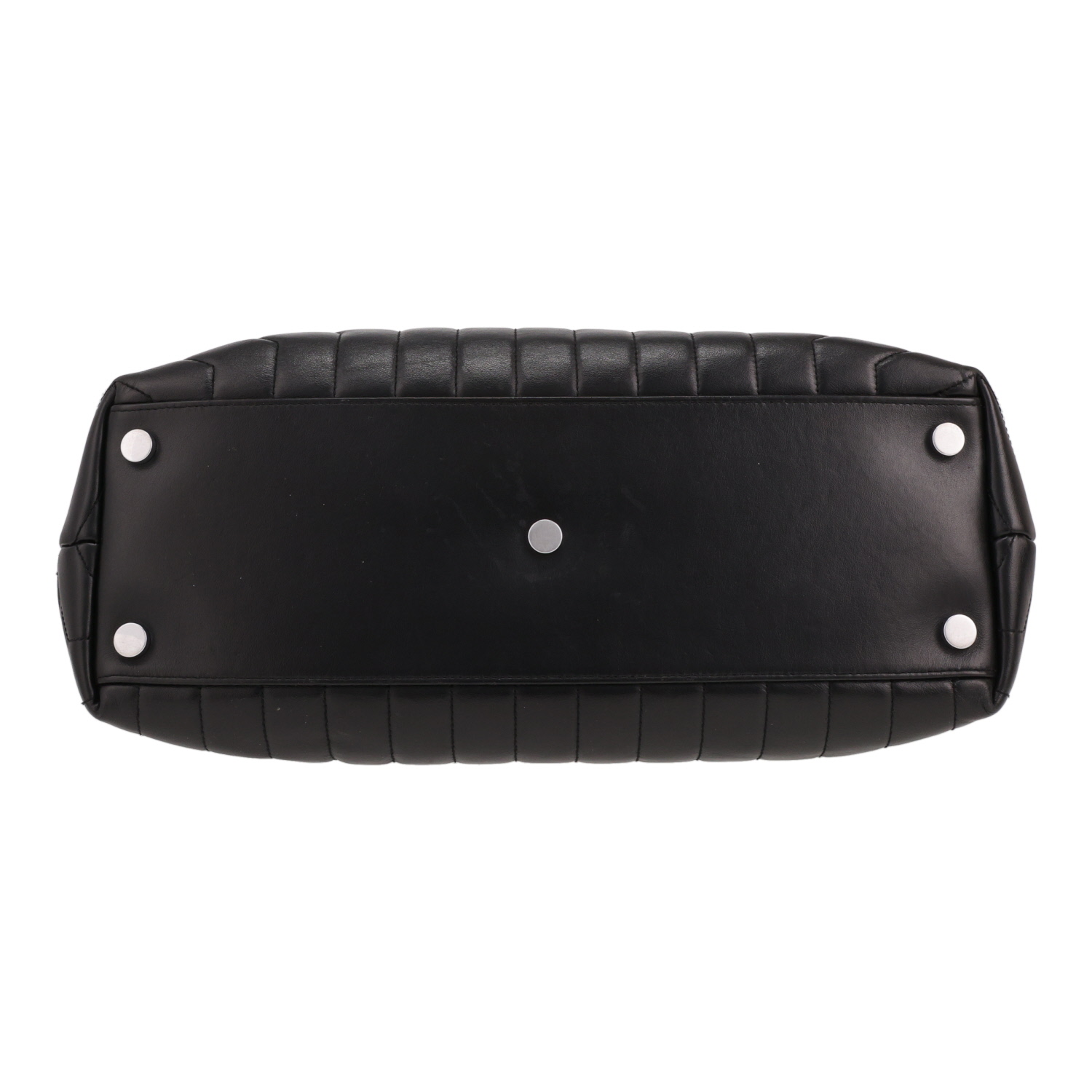 Sac porté épaule Saint Laurent  Loulou taille XL  en cuir matelassé noir - Detail D1