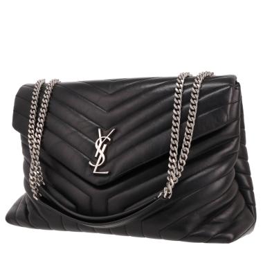 Saint Laurent  Loulou size XL  shoulder bag  in black quilted leather