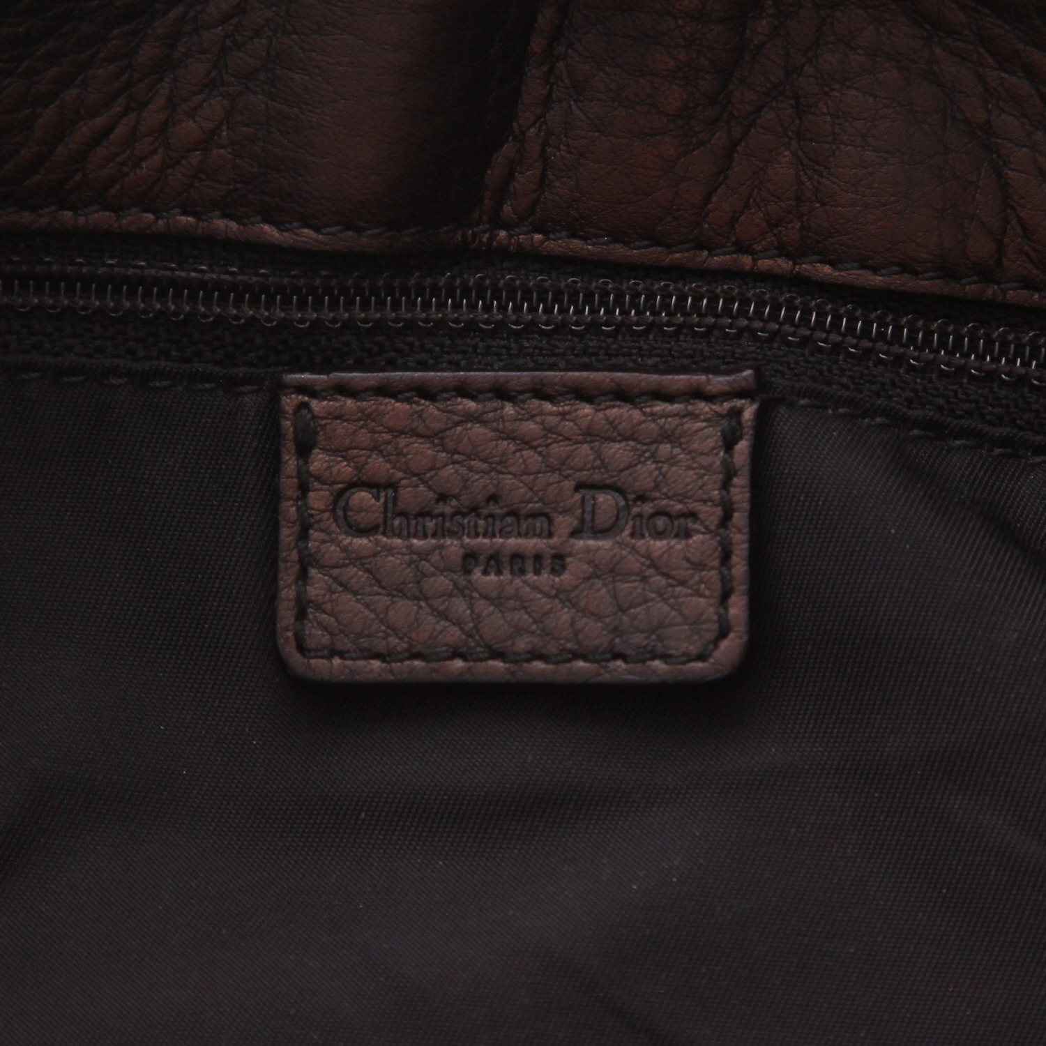 Sac à main Dior  Jeans Pocket en toile denim noire et cuir noir - Detail D2