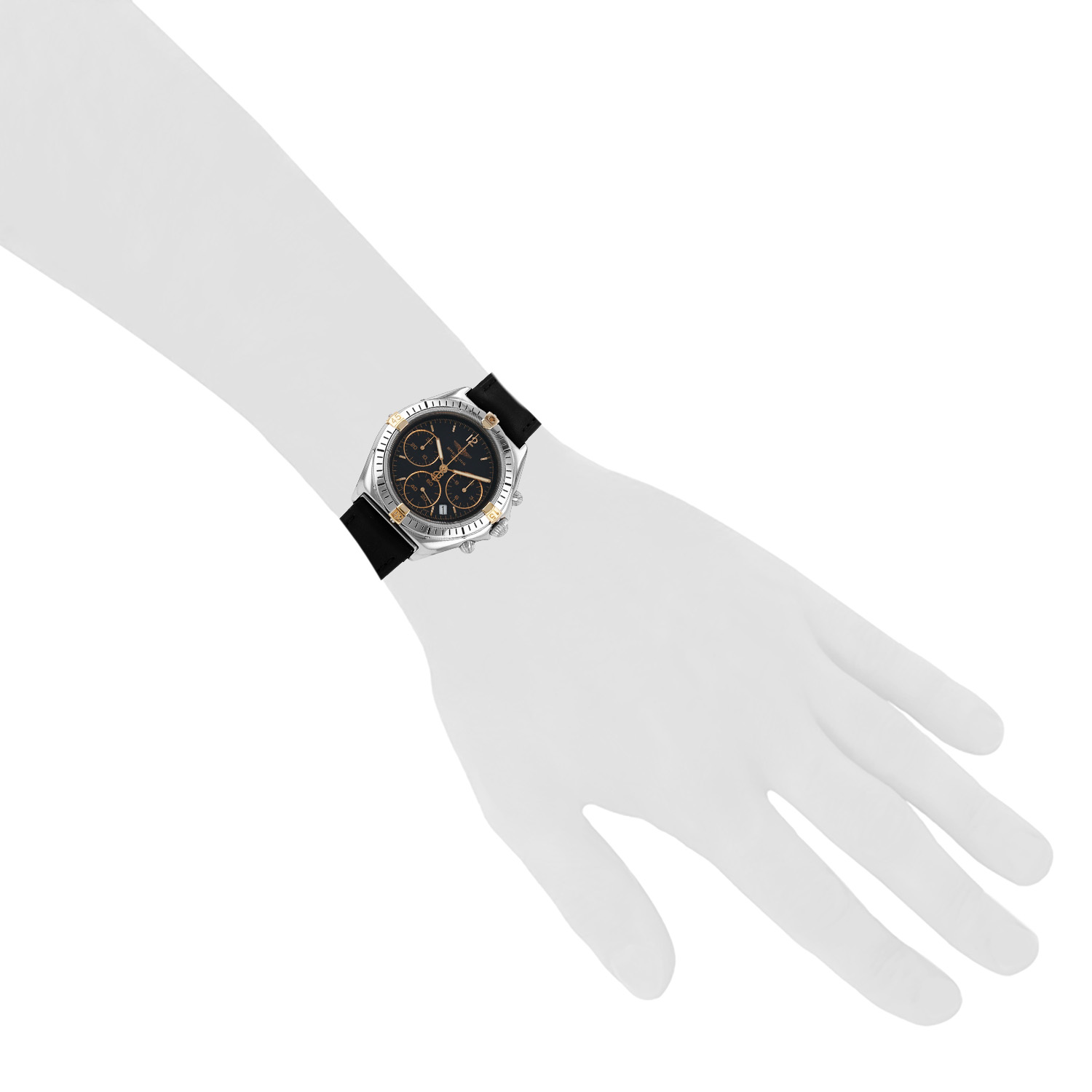 Breitling Chronomat Lady watch in steel and gold-plated metal, Ref: Breitling - B55045  Circa 2000 - Detail D1