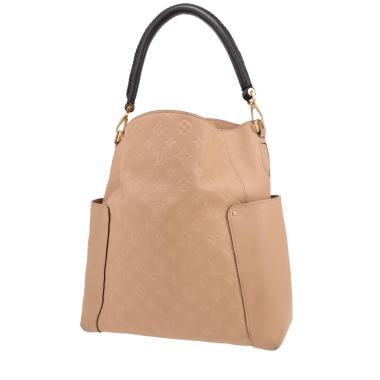 Sac porté épaule Louis Vuitton  Bagatelle en cuir monogram empreinte beige