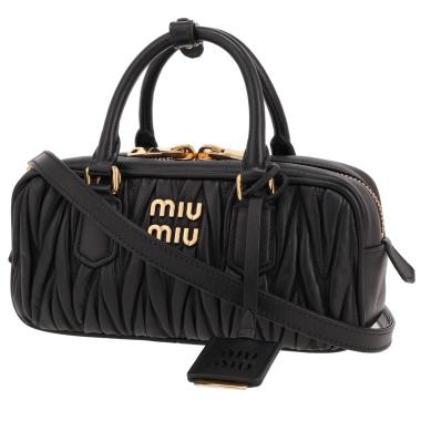 Sac bandoulière Miu Miu  Arcadie en cuir matelassé noir