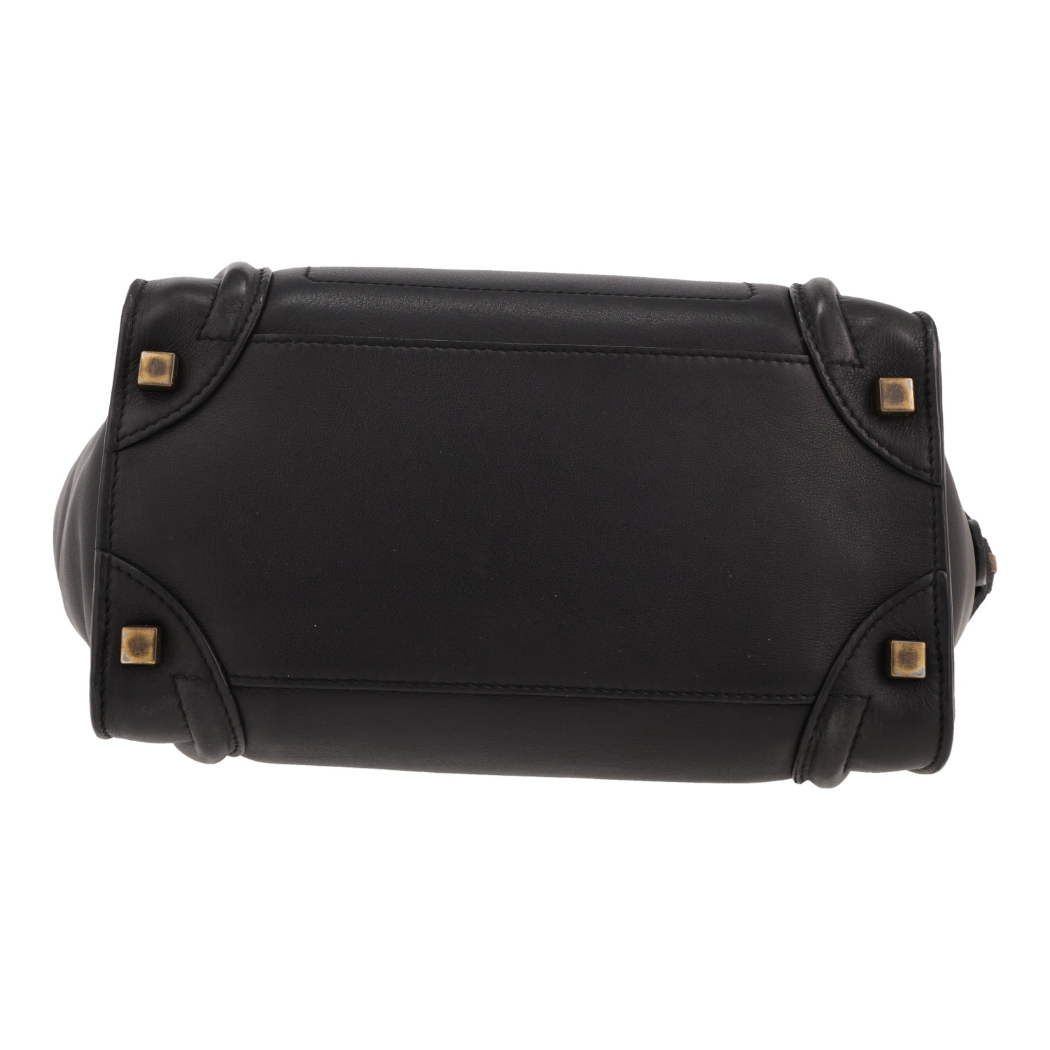 Bolso de mano Celine  Luggage en cuero negro - Detail D1