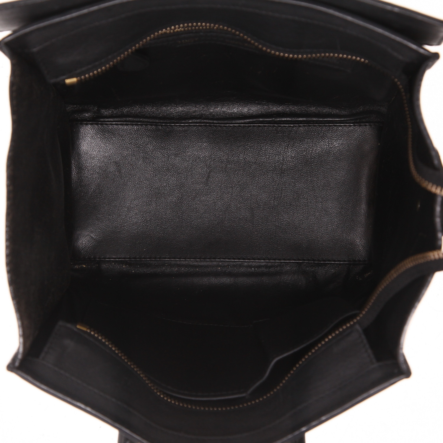 Sac à main Celine  Luggage en cuir noir - Detail D3