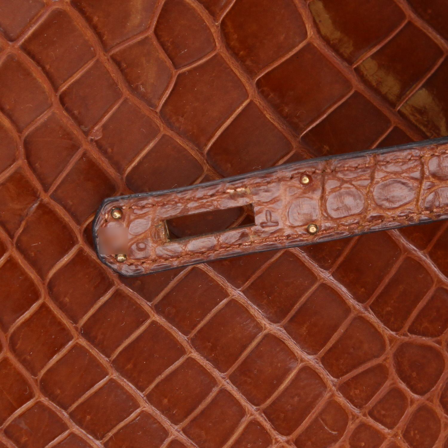 Borsa Hermès Kelly da 32 cm in coccodrillo marrone - Detail D4