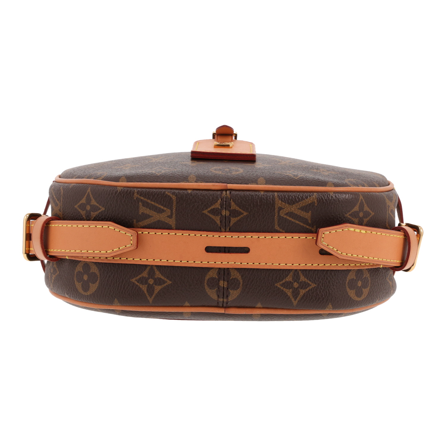 Louis Vuitton  Boîte chapeau shoulder bag  in brown monogram canvas  and natural leather - Detail D1